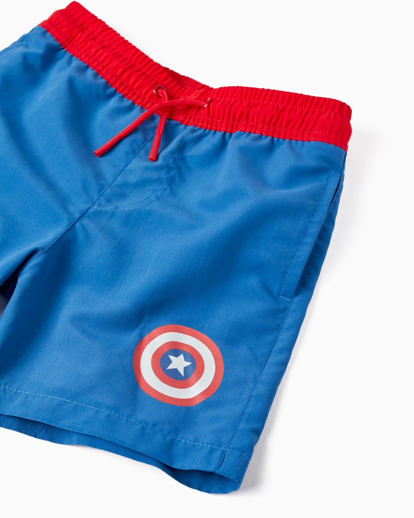 Swim Shorts for Boys 'Marvel - Captain America', Blue/Red