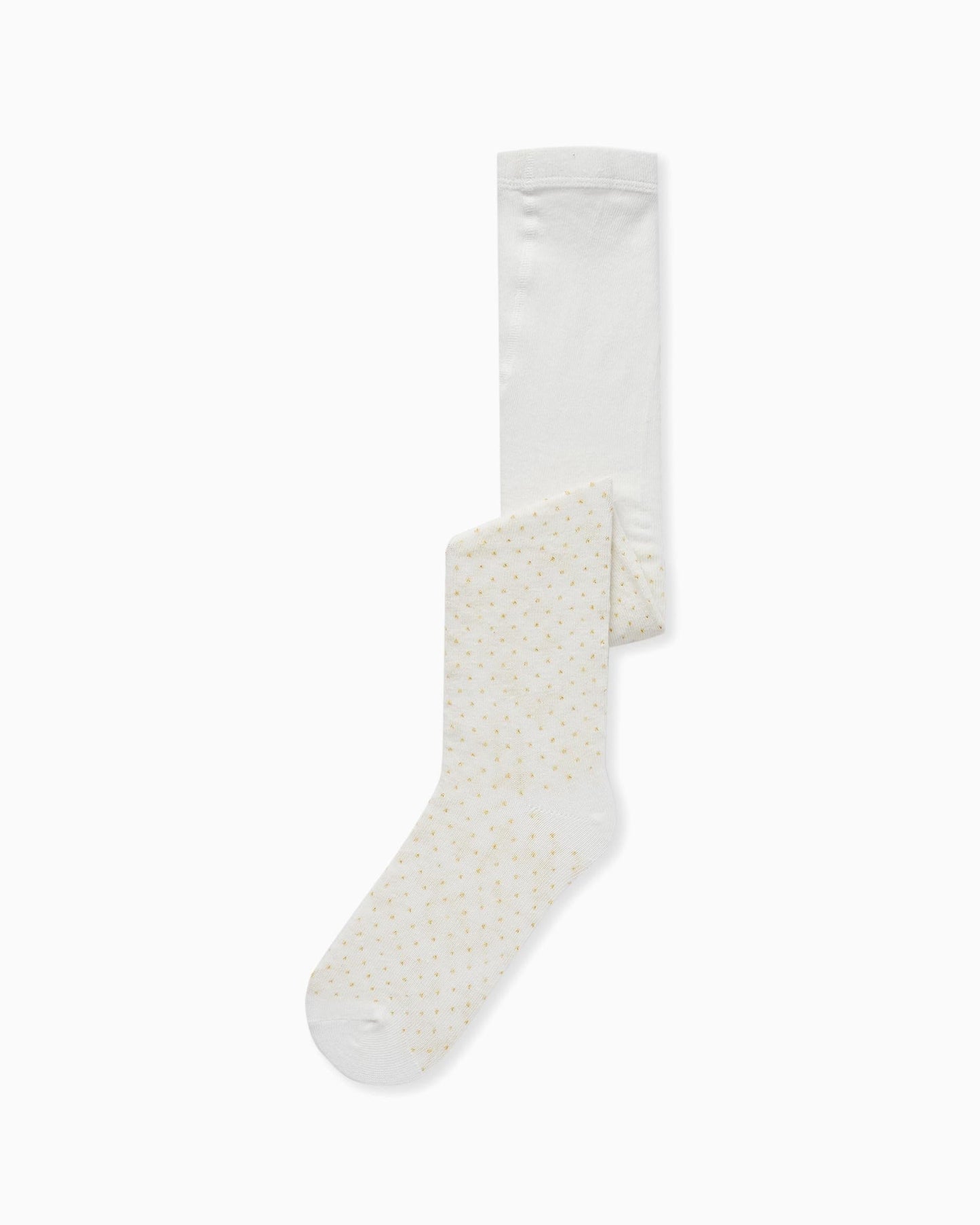 Tights for Girls, White/Yellow
