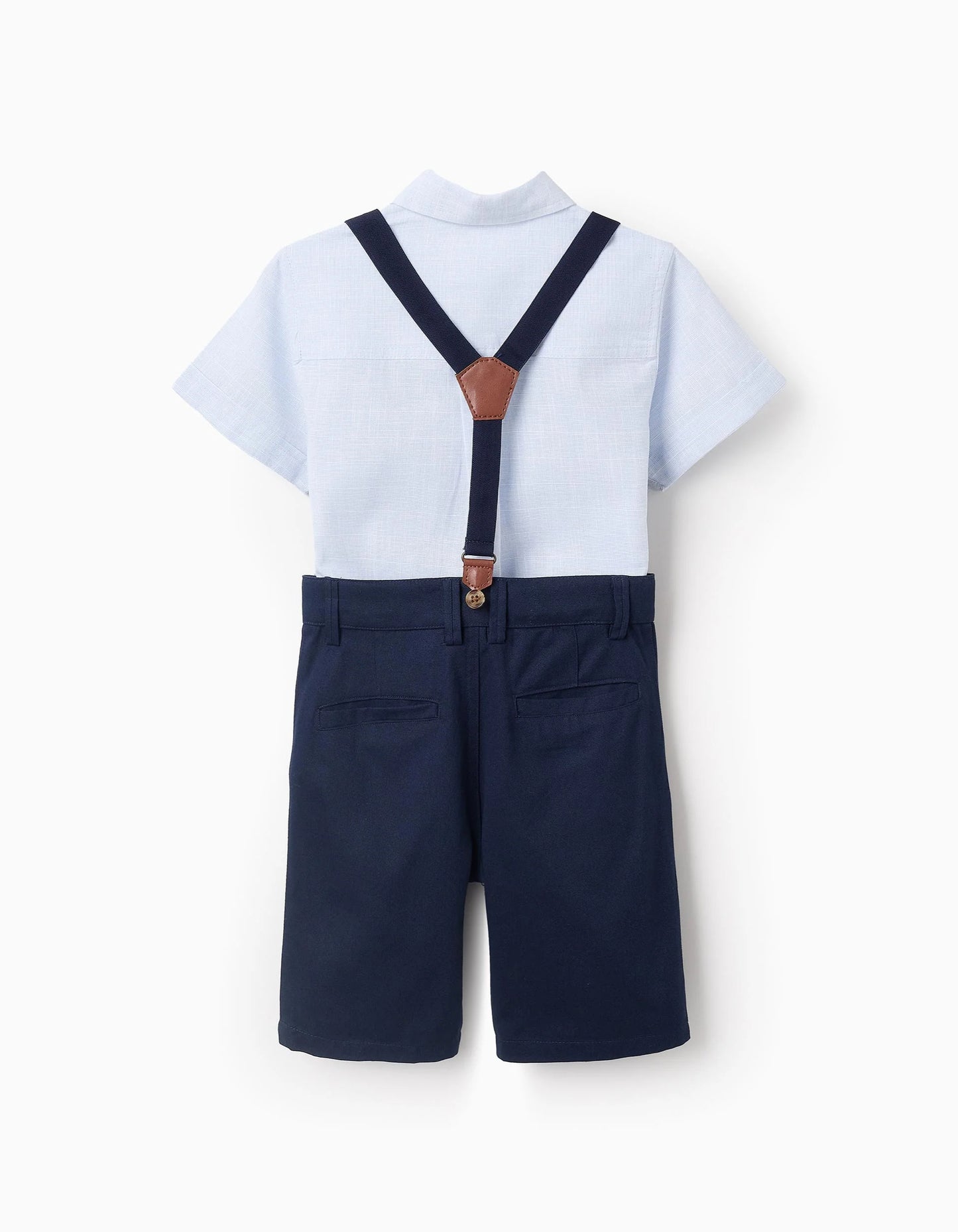 Shirt + Shorts + Braces for Boys, Blue