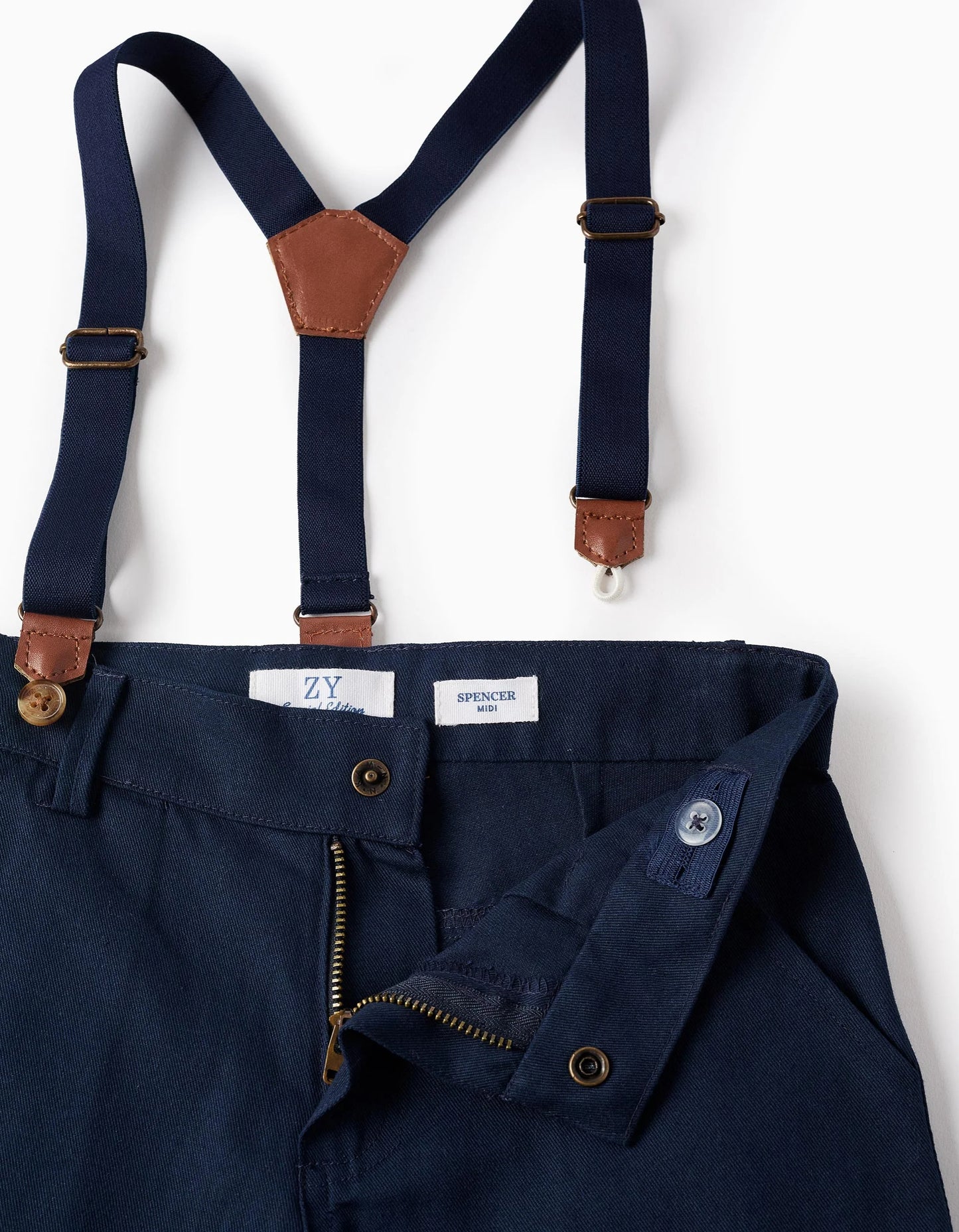 Shirt + Shorts + Braces for Boys, Blue