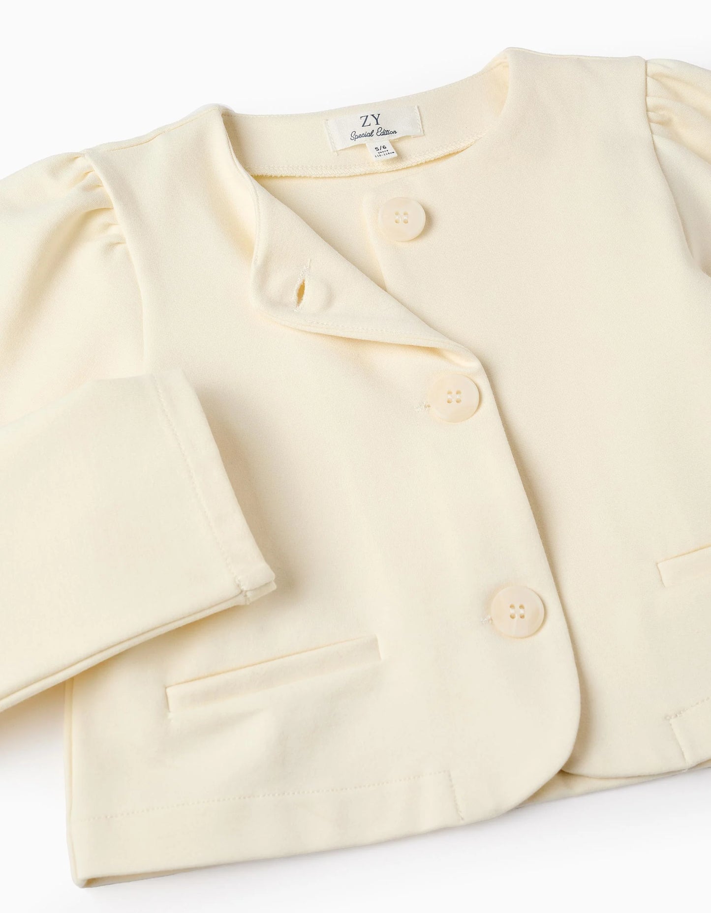 Classic Jacket for Girls, Cream