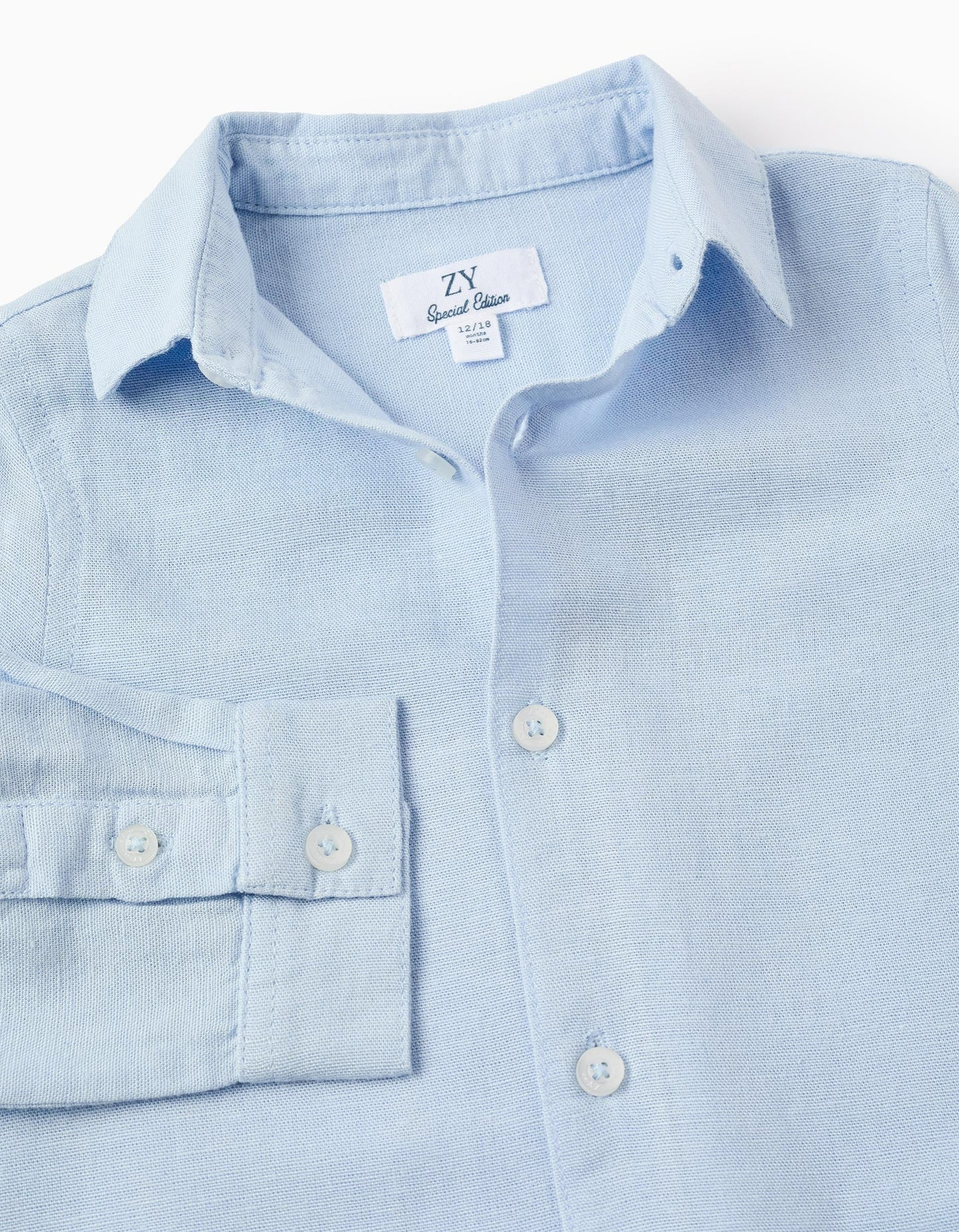 Shirt with Tabs for Baby Boys, Blue
