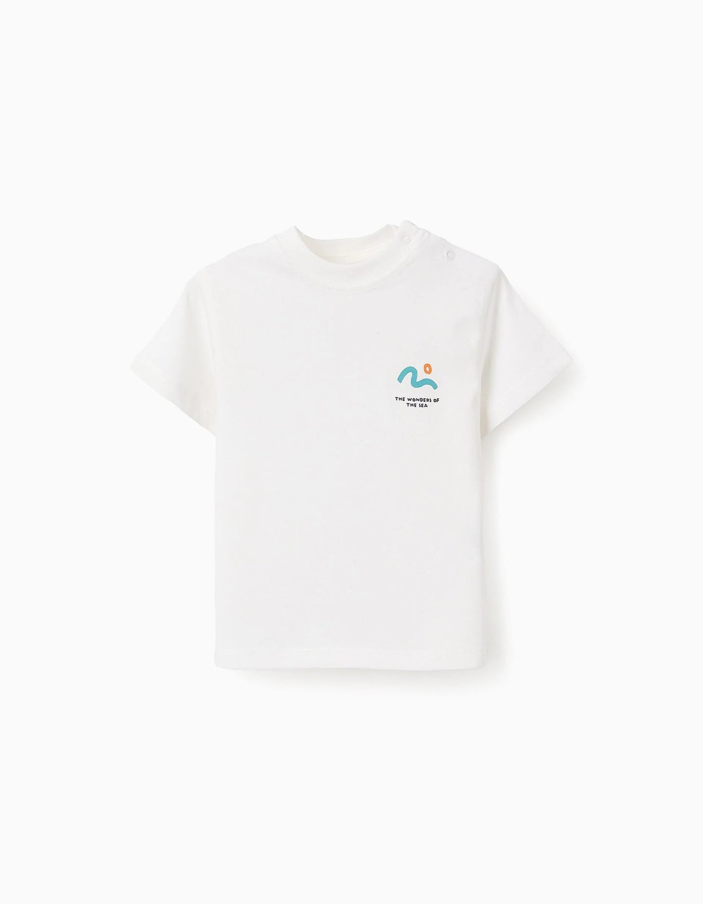 Cotton T-shirt for Baby Boys 'Wave', White