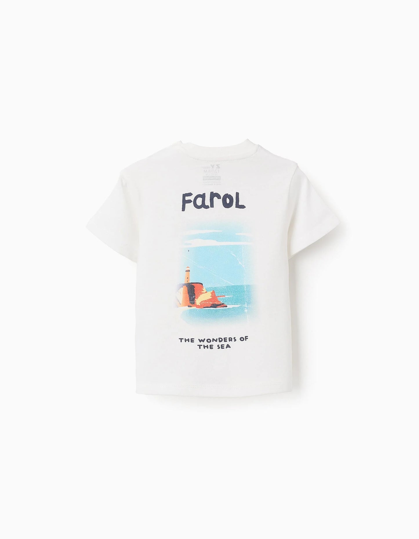 Cotton T-shirt for Baby Boys 'Wave', White