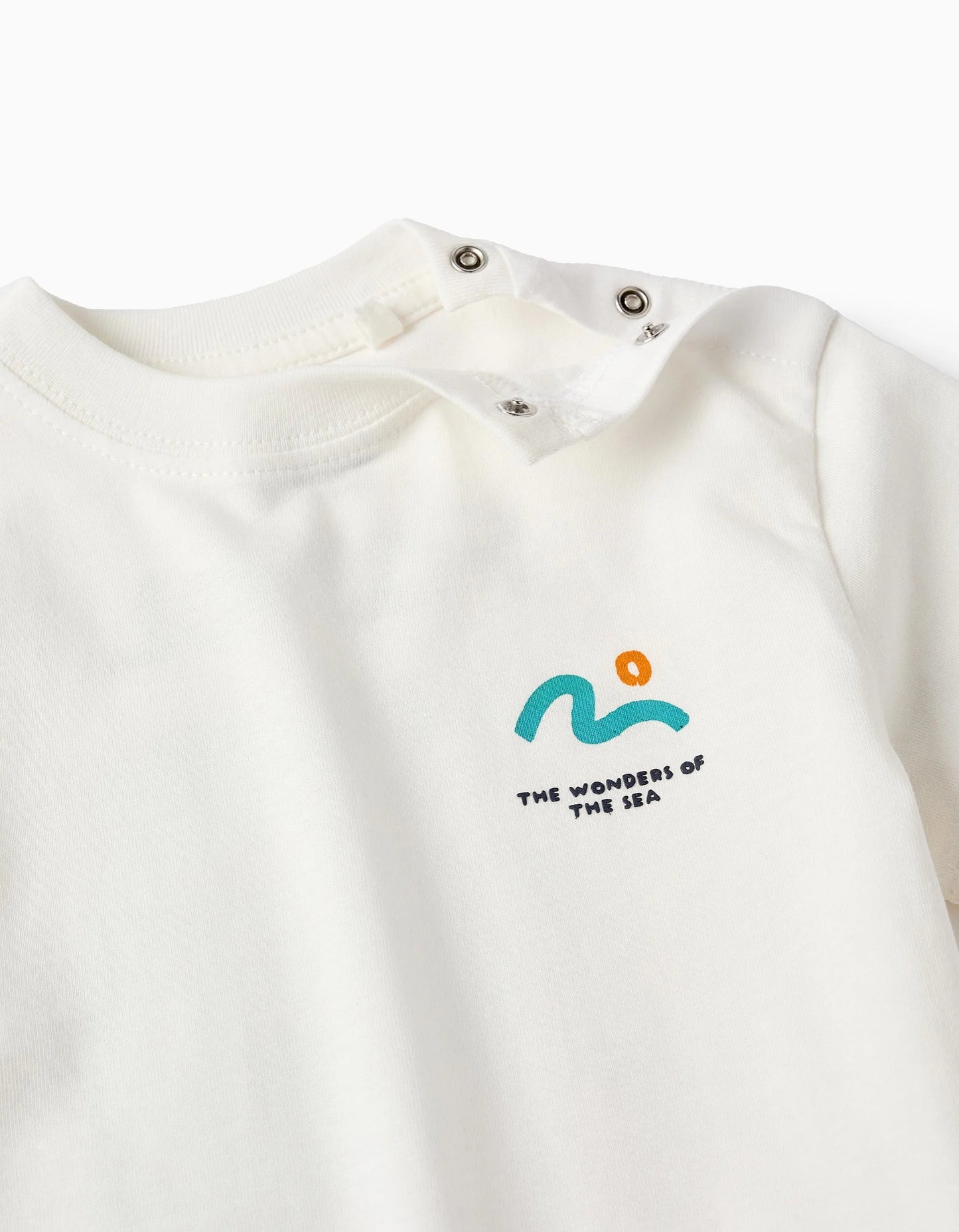 Cotton T-shirt for Baby Boys 'Wave', White