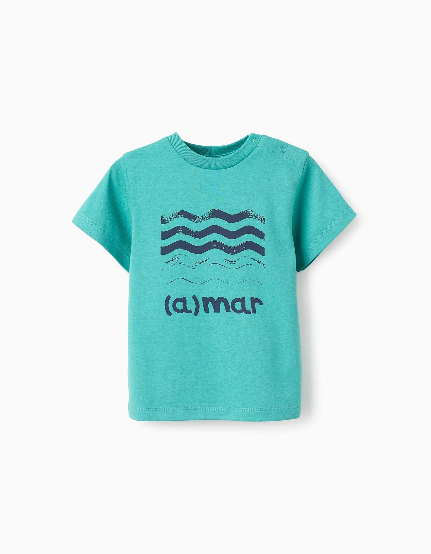 Cotton T-shirt for Baby Boys 'Love', Green