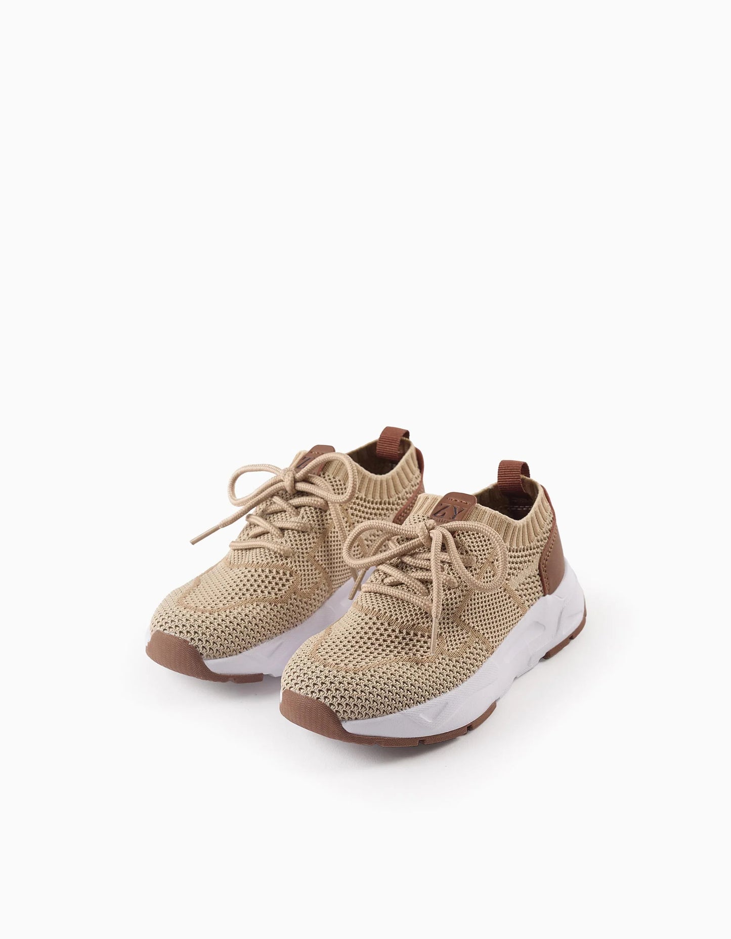 Mesh Trainers for Boys 'Superlight Runner', Beige/Brown