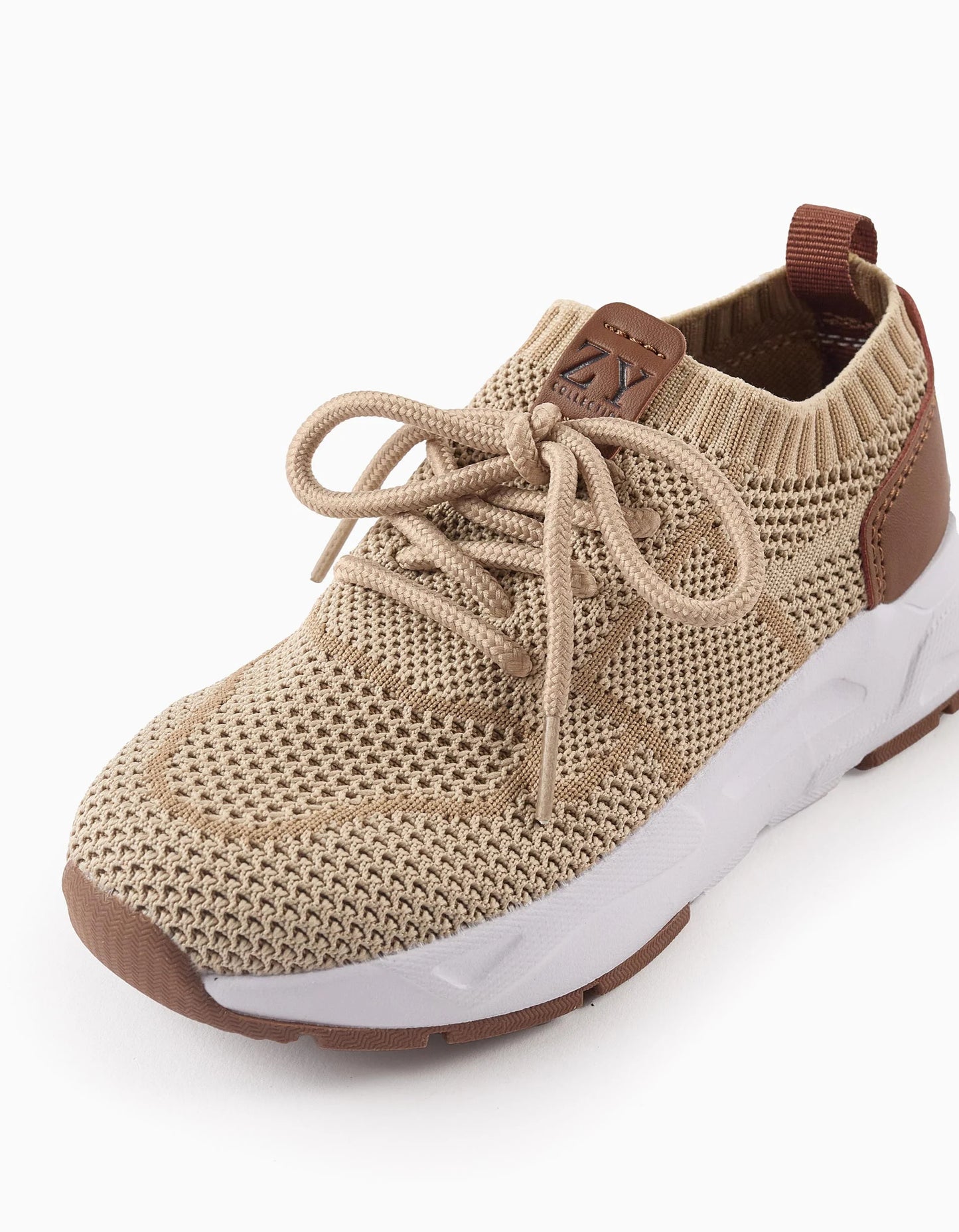 Mesh Trainers for Boys 'Superlight Runner', Beige/Brown