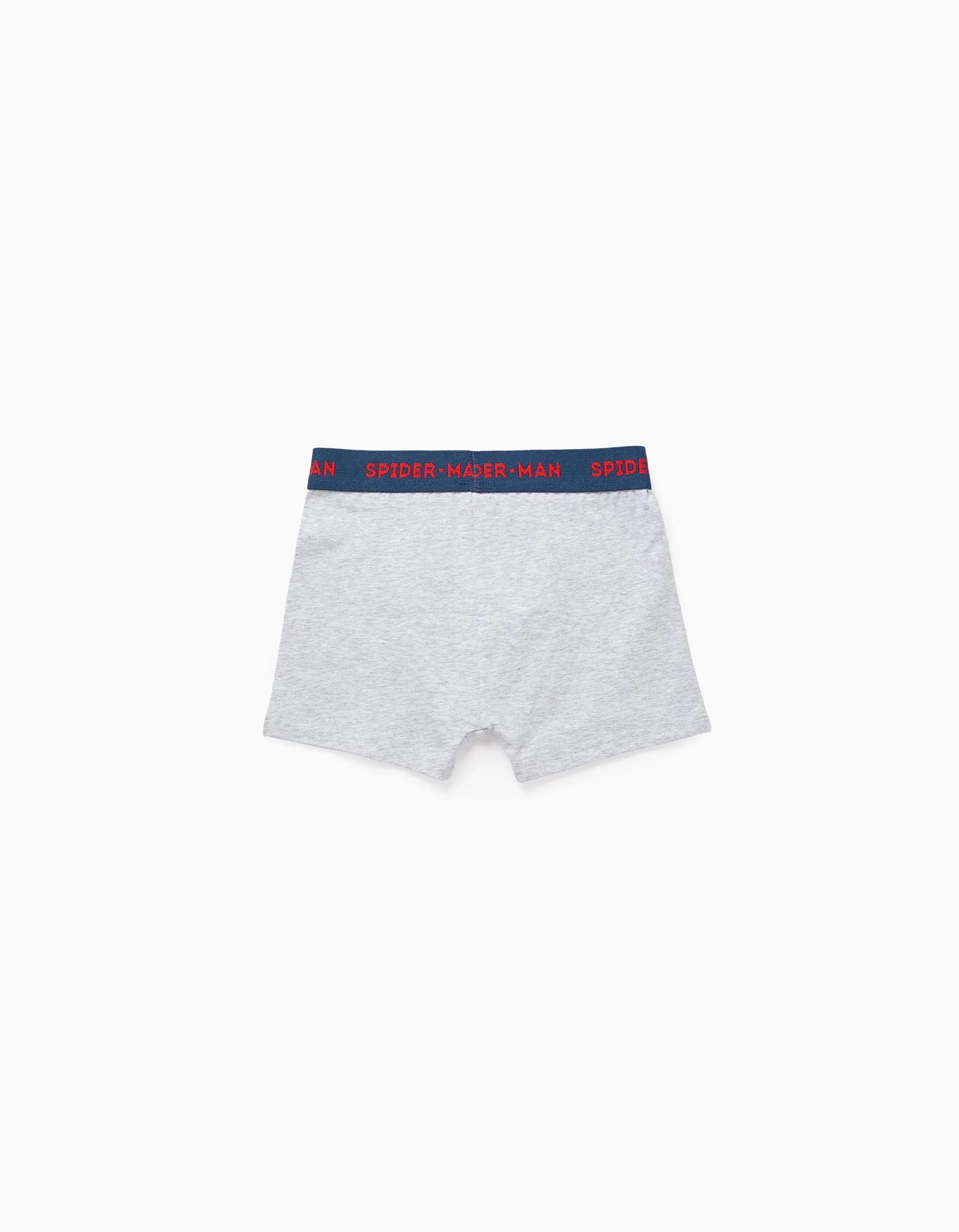 Pack of 4 Plain/Printed Boxer Shorts for Boys 'Spider-Man', Multicolour