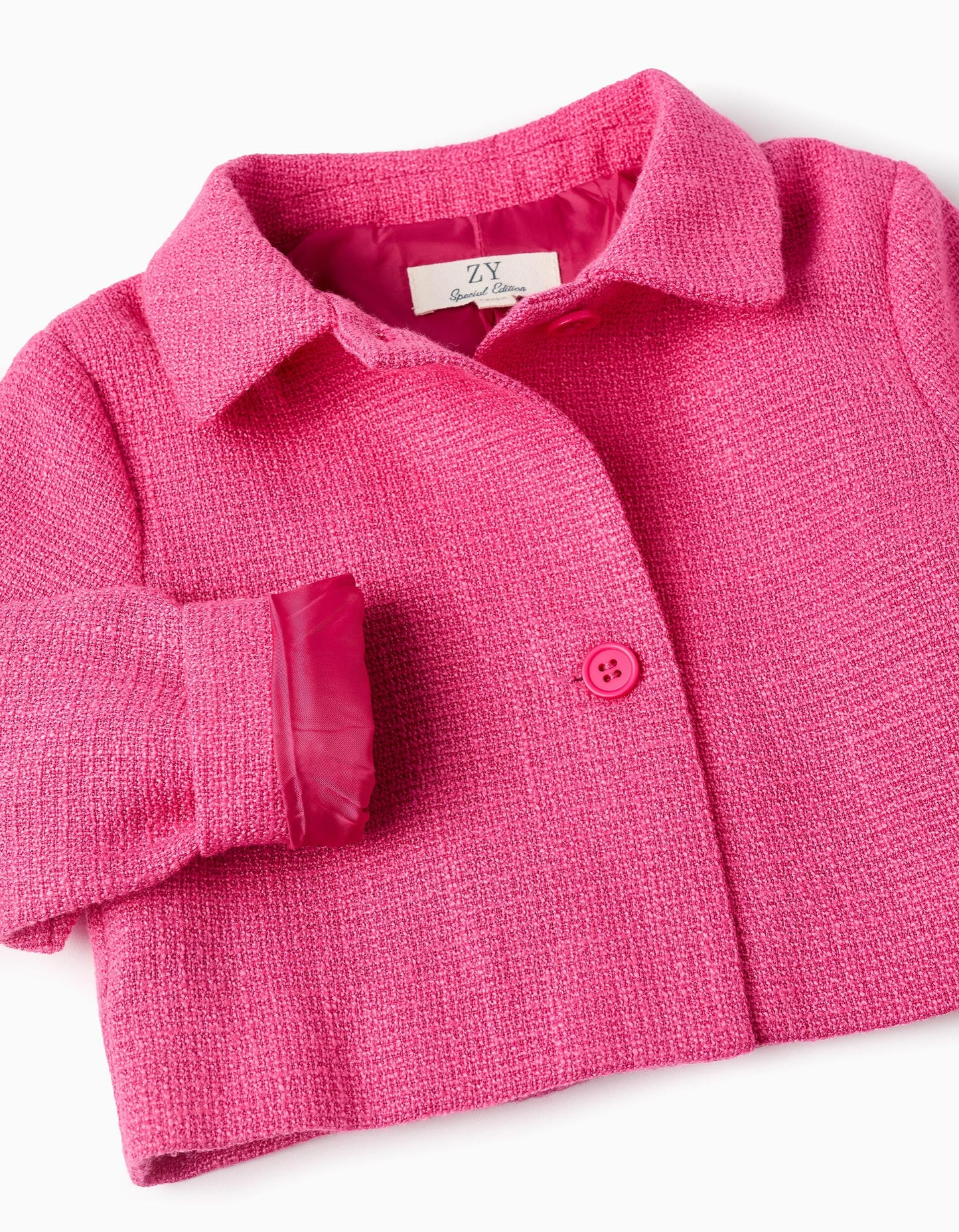 Tweed Jacket for Baby Girls, Pink