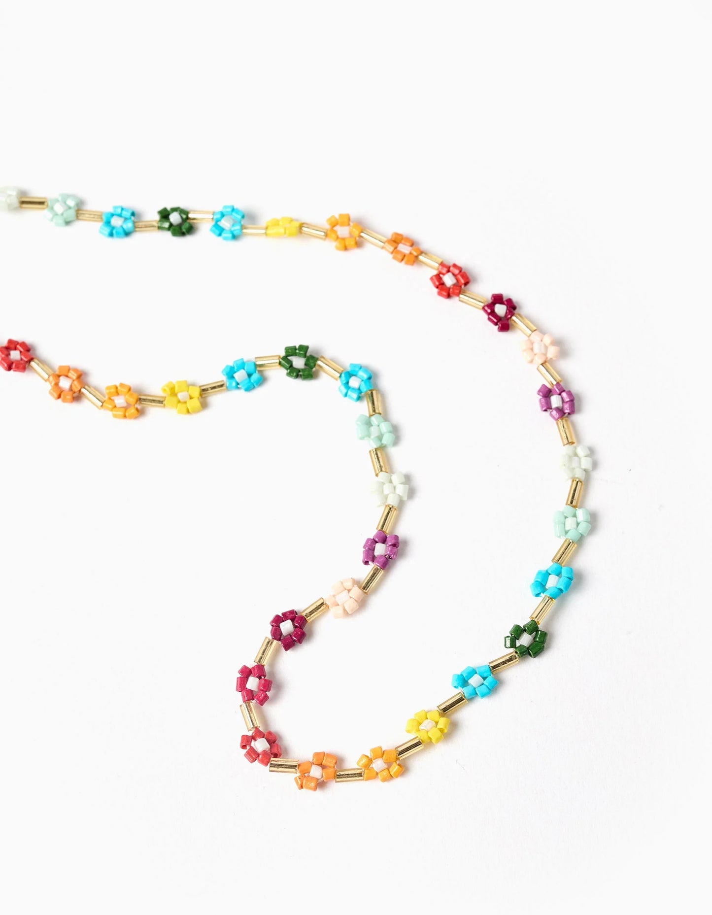 Beaded Necklace for Girls 'Flowers', Multicolour