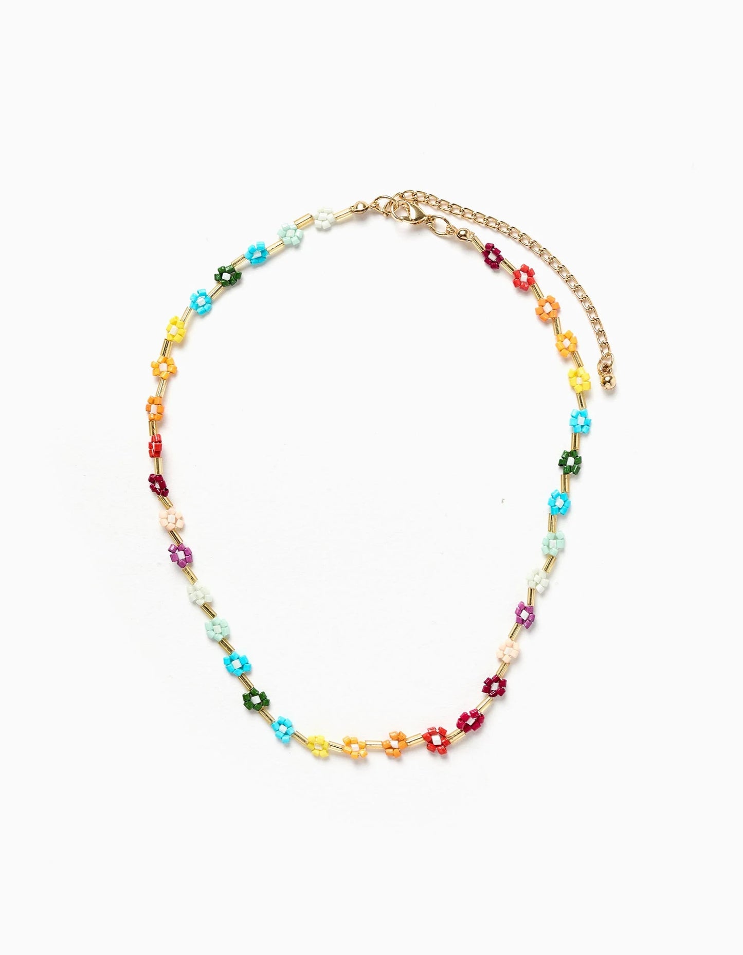 Beaded Necklace for Girls 'Flowers', Multicolour