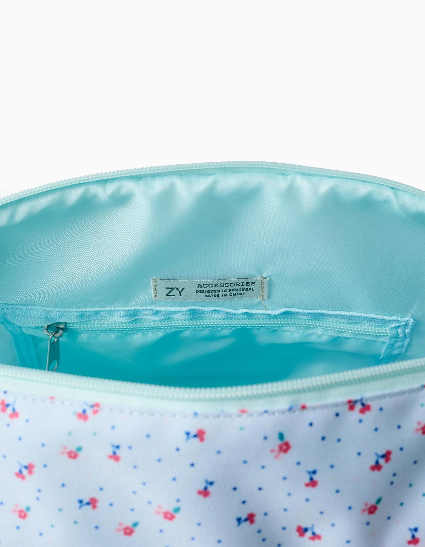 Floral Sports Bag for Girls, Light Blue/Pink