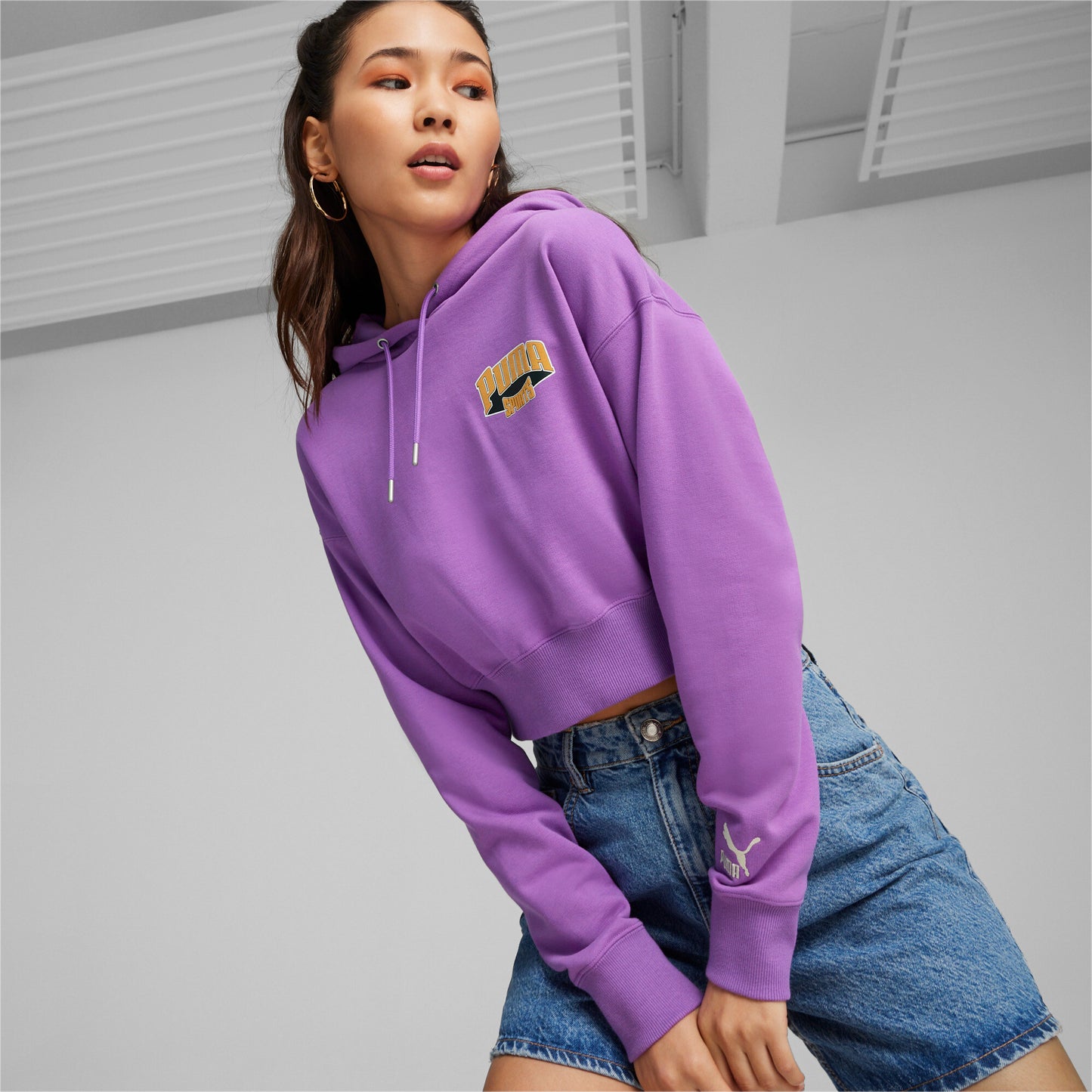 PUMA TEAM Cropped Hoodie TR Women