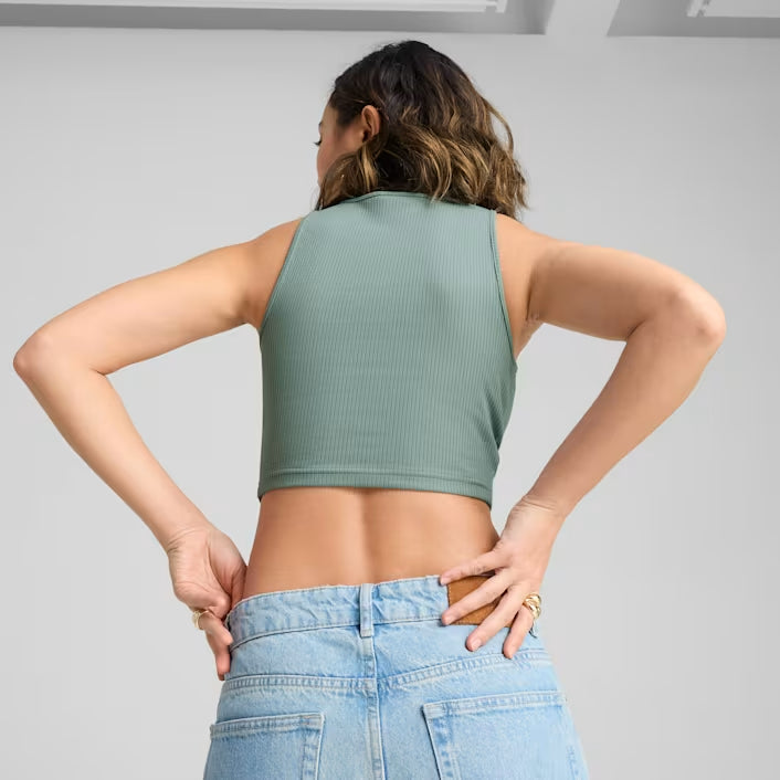 WARDROBE ESS Ribbed Crop Top Women