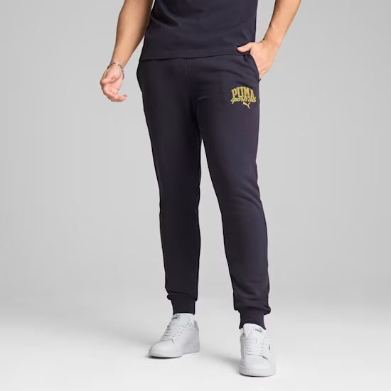 Amazon.com: PUMA Mens Logo Cuffed Sweatpants Casual - Grey