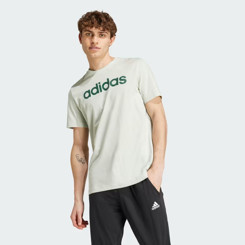 Essentials Single Jersey Linear Embroidered Logo T-Shirt Men