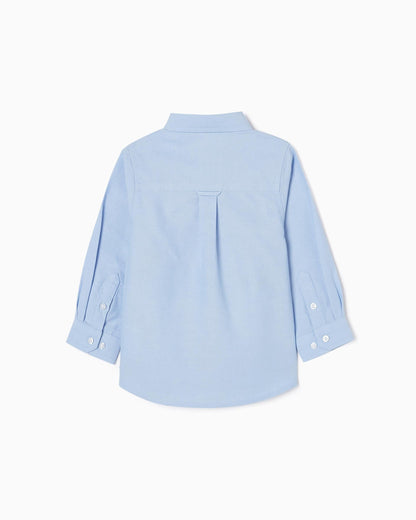 Long Sleeve Cotton Shirt for Baby Boys, Blue