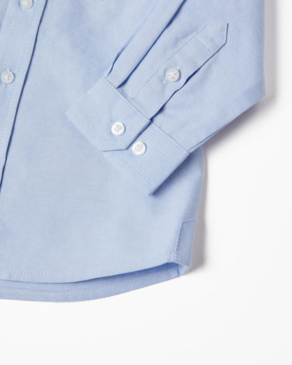Long Sleeve Cotton Shirt for Baby Boys, Blue