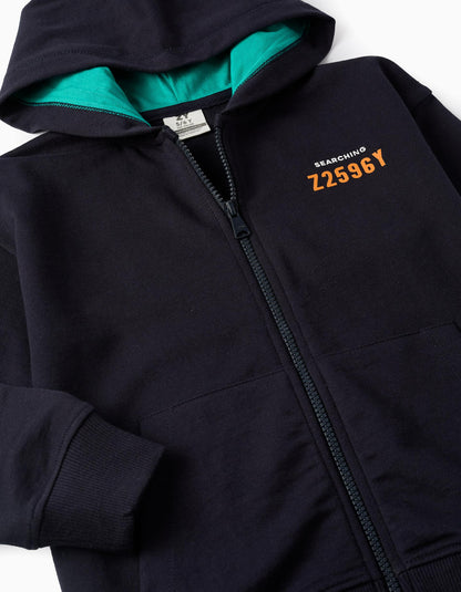 Hooded Jacket for Boys 'Searching', Dark Blue