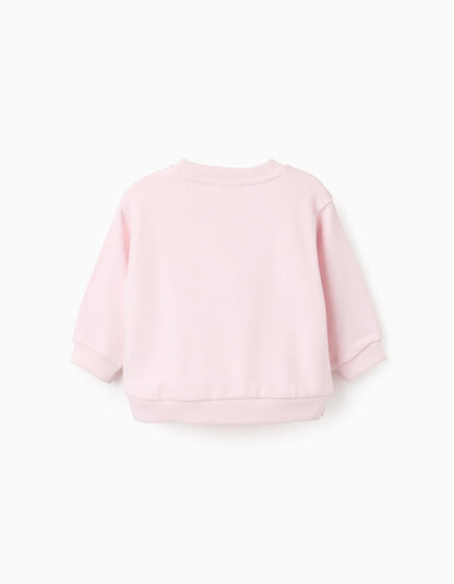 Cotton Sweatshirt for Baby Girls 'Heart', Pink