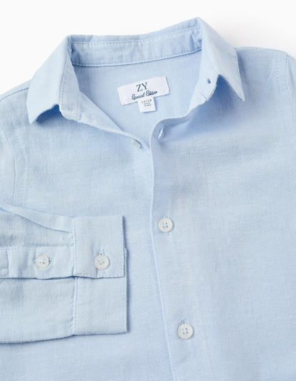 Shirt with Tabs for Baby Boys, Blue