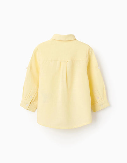 Shirt with Tabs for Baby Boys, Yellow