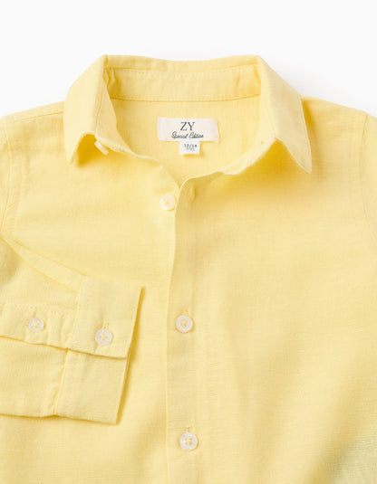 Shirt with Tabs for Baby Boys, Yellow