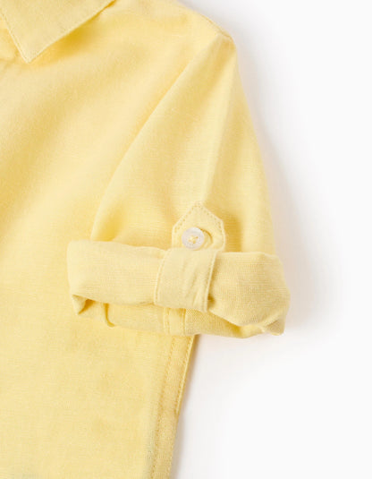 Shirt with Tabs for Baby Boys, Yellow