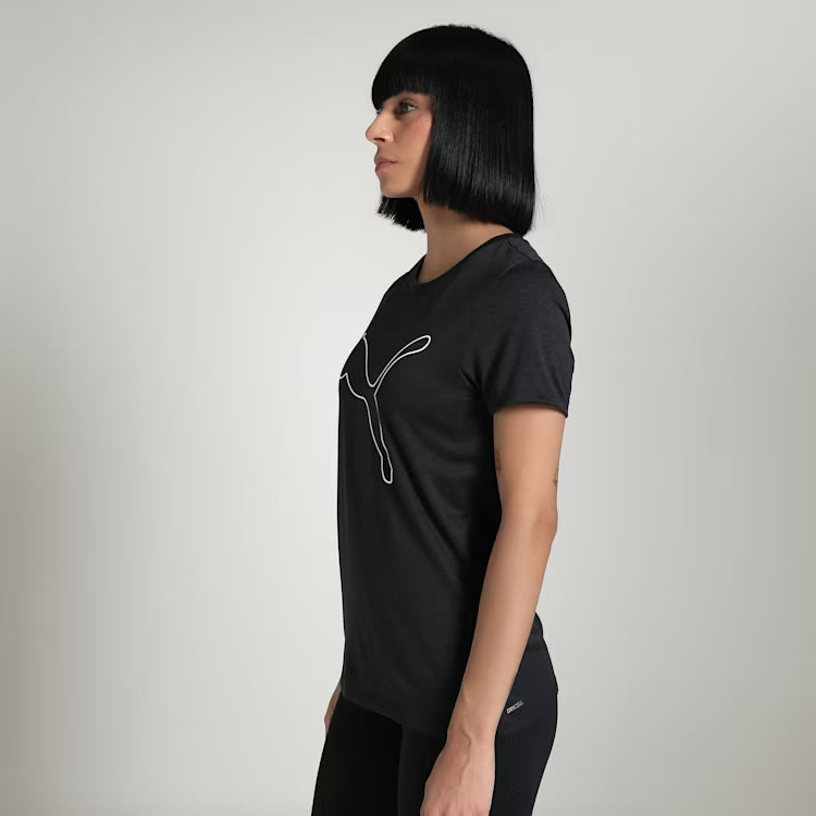TAD ESSENTIAL Heather Logo Tee Women