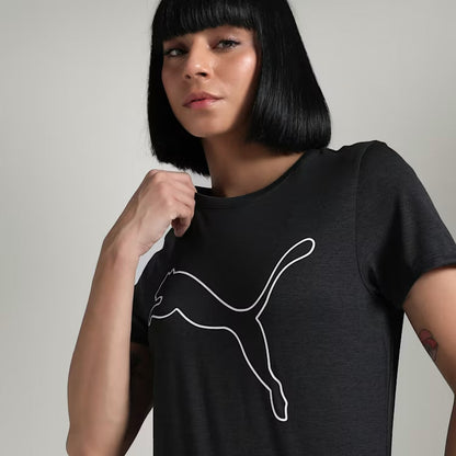 TAD ESSENTIAL Heather Logo Tee Women