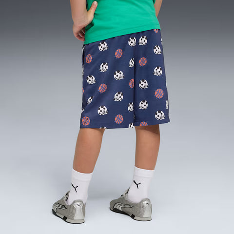 SPORTY CATS Relaxed AOP Mesh Shorts PS