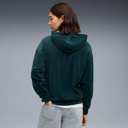 ESS ELEVATED Comfort Velour Rib Hoodie Women