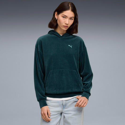 ESS ELEVATED Comfort Velour Rib Hoodie Women