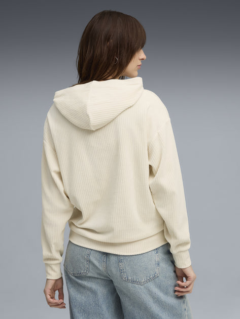 ESS ELEVATED Velour Rib Hoodie Women