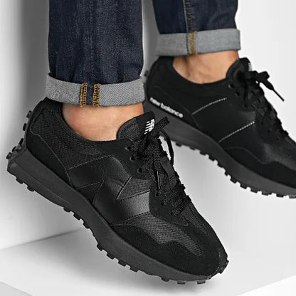 All black new balance 327 sales