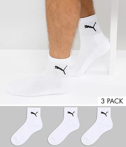 PUMA Unisex Short Crew Socks (3 pairs)