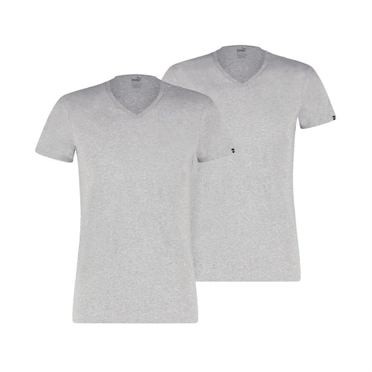 PUMA Basic (2 Pack) V-Neck Men-No Exchange-Grey